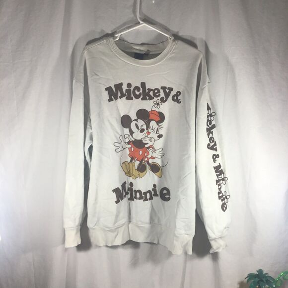 Vintage Mickie & Minnie Mouse Sweatshirt, Size Large - Picture 1 of 2